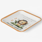 可愛素朴いキッズライオンの葉保育園卒業式 ペーパープレート (傾斜あり)