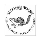 可愛素朴いチムンクネーム差出人住所 セルフインキングスタンプ (デザイン)