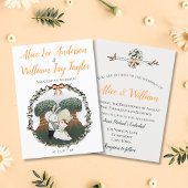 可愛素朴いバ図解入りの、写真付きのニー結婚ウサギ 招待状