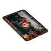 可愛素朴いベビーの初めてのクリスマスホリデーフォト マグネット (右側)