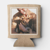 可愛素朴いワールドのドッグ最高のパパ写真 缶クーラー (裏面)