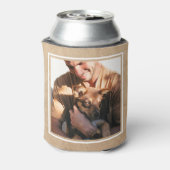 可愛素朴いワールドのドッグ最高のパパ写真 缶クーラー (缶裏面)