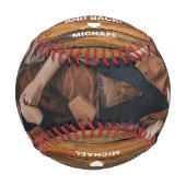 可愛素朴い彼氏「愛してる」写真野球 野球ボール (正面)