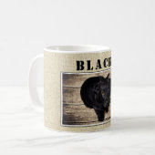 可愛素朴い犬の子犬の写真と犬の名前 コーヒーマグカップ (正面左)