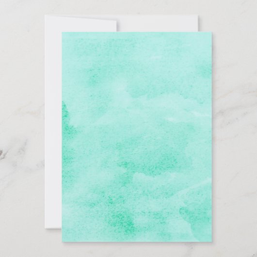 可愛素朴い緑の森の動物の赤ちゃんシャワー 招待状 (裏面)