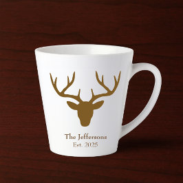 可愛素朴い鹿の頭 カフェラテマグ