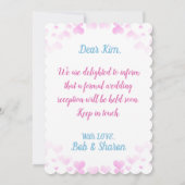 可愛結婚いたった今結婚しました用発表カード 案内状 (裏面)