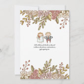 可愛結婚いタイムラ素朴イン招待状 招待状 (裏面)