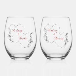 可愛結婚い形見 ステムなしワイングラス