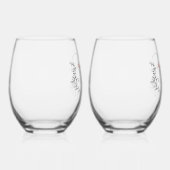 可愛結婚い形見 ステムなしワイングラス (右)