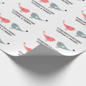 可愛結婚い愛鳥の新郎新婦 ラッピングペーパー (角)