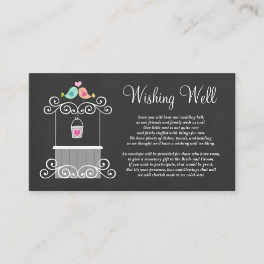 可愛結婚い愛鳥を願う エンクロージャーカード (正面)