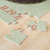 可愛結婚い木の木鳥 ジグソーパズル (側面)