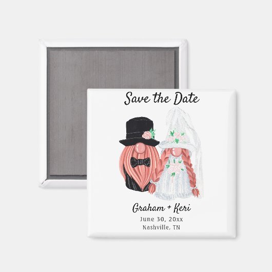 可愛結婚い格言カップルがデートを守る マグネット (正面/裏面)