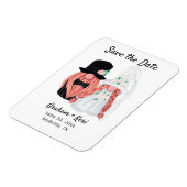 可愛結婚い格言カップルがデートを守る マグネット (左側)