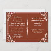 可愛結婚い猫のカップル 招待状 (裏面)