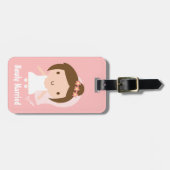 可愛結婚い白衣の花嫁 ラゲッジタグ (正面横)