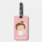 可愛結婚い白衣の花嫁 ラゲッジタグ (裏面縦)