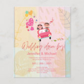 可愛結婚らしい予算招待状 (正面)