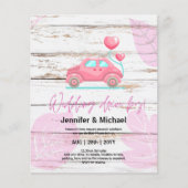 可愛結婚らしい予算招待状 (正面)