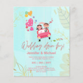 可愛結婚らしい予算招待状 (正面)