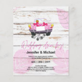 可愛結婚らしい予算招待状 (正面)