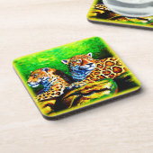 可愛絵画いジャガー。買今 コースター (左側)