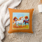 可愛絵画いランニングの馬。買今 クッション (ブランケット)