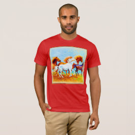 可愛絵画いランニングの馬。買今 Tシャツ