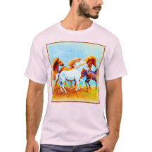 可愛絵画いランニングの馬。買今