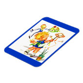 可愛絵画い小さな女の子 マグネット (左側)