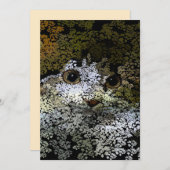 可愛絵画い猫が葉いる シーズンカード (正面/裏面)