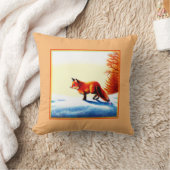 可愛絵画い赤いキツネ。買今 クッション (ブランケット)