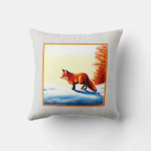 可愛絵画い赤いキツネ。買今 クッション (裏面)