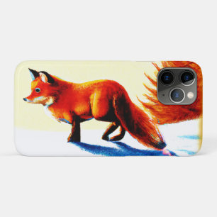 可愛絵画い赤いキツネ。買今 iPhone 11 PROケース