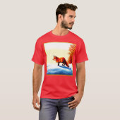 可愛絵画い赤いキツネ。買今 Tシャツ (正面フル)