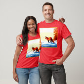 可愛絵画い赤いキツネ。買今 Tシャツ (ユニセックス)