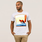 可愛絵画い赤いキツネ。買今 Tシャツ (正面フル)