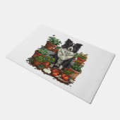 可愛縁どいコリーガーデニング ドアマット (アングル)