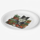 可愛縁どいコリーガーデニング ペーパープレート (アングル)