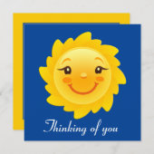 可愛考えい太陽 ノートカード (正面/裏面)