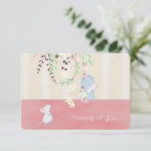 可愛考えい白ネズミグリーティングカード (スタンド正面)