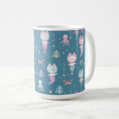 可愛航海のいメ飾ロメの子猫とマグカップ。 コーヒーマグカップ (正面右)