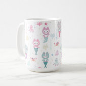 可愛航海のいメ飾ロメの子猫とマグカップ。 コーヒーマグカップ (正面左)