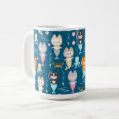 可愛航海のいメ飾ロメの子猫とマグカップ。 コーヒーマグカップ (正面左)