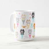 可愛航海のいメ飾ロメの子猫とマグカップ。 コーヒーマグカップ (正面左)