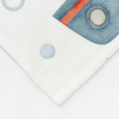 可愛航海のい水彩画のボイパーソナライズされたン フリースブランケット (角)