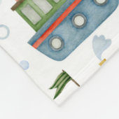 可愛航海のい水彩画のボイパーソナライズされたン フリースブランケット (角)