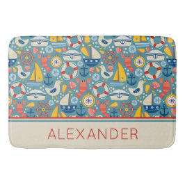 可愛航海のい海パーソナライズされた生 バスマット