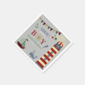 可愛航海のい!男の子の赤ん坊のシャワー スタンダードカクテルナプキン (角)